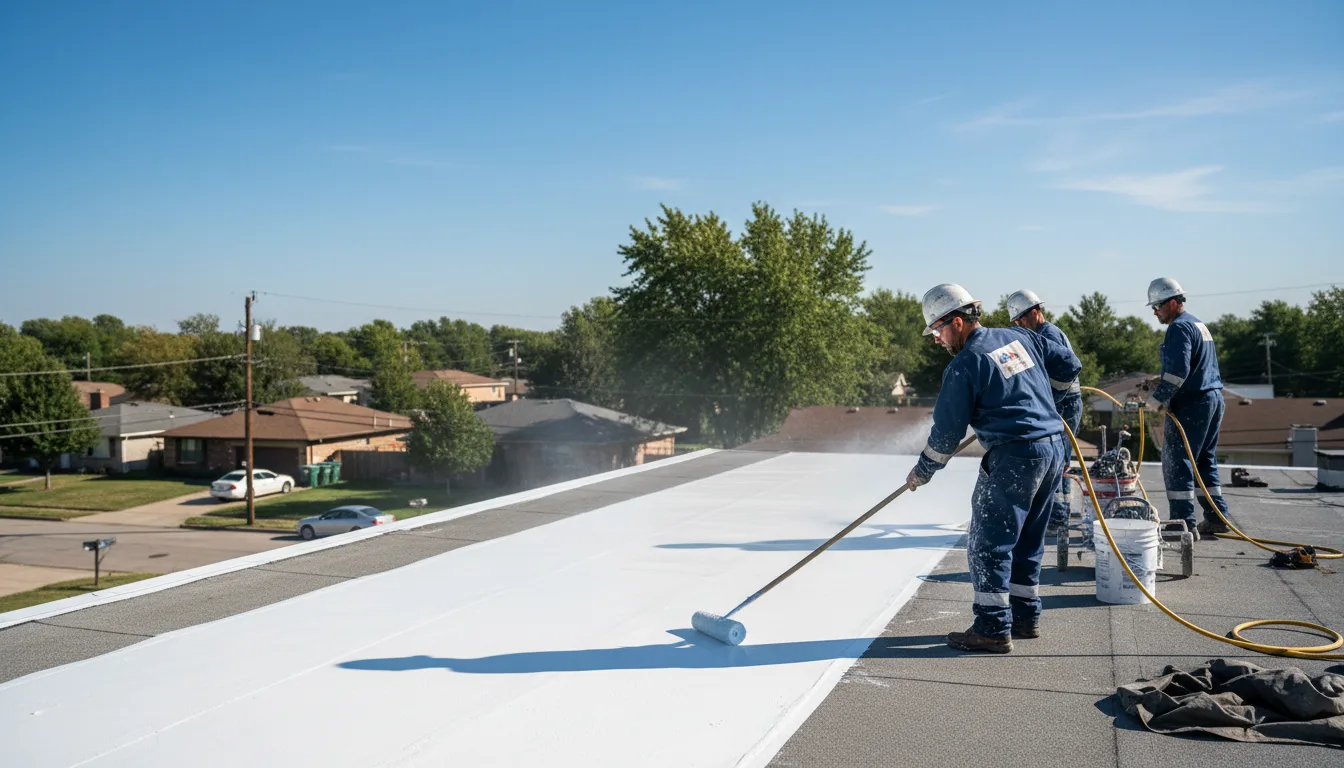 Commercial roof coating in Hamburg, IL near me